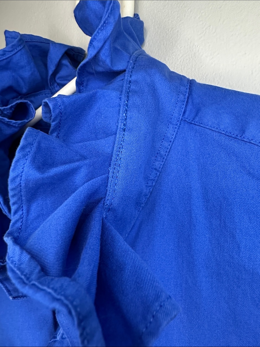 Polo by Ralph Lauren Royal Blue Ruffle collar with Yellow Pony - Picture 3 of 5